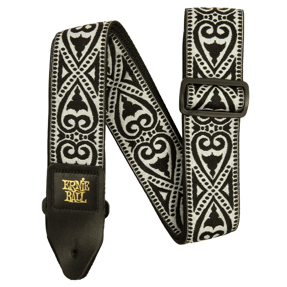 Ernie Ball P05345 Siyah Kalp Desenli Gitar Askısı