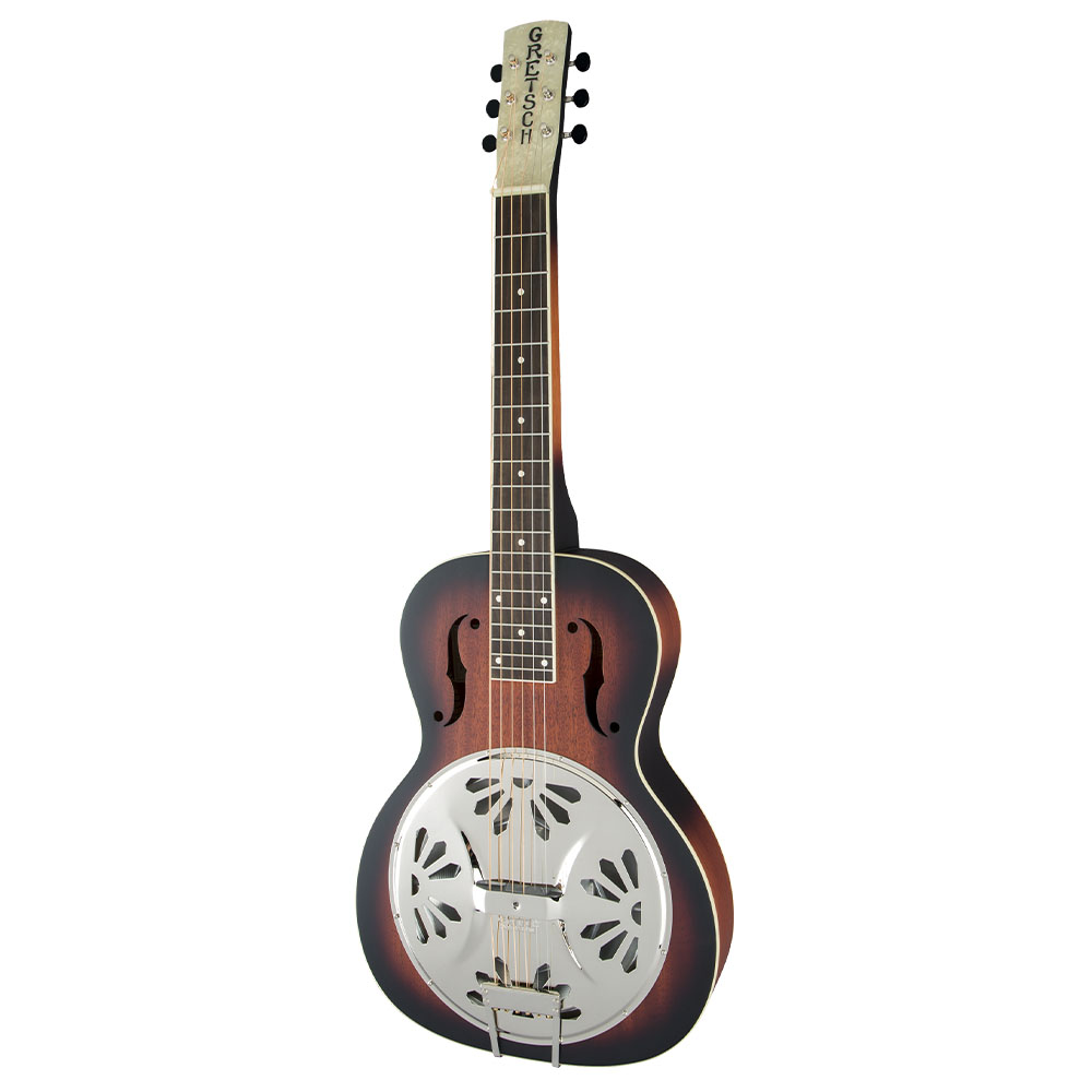 Gretsch G9220 Bobtail Round-Neck A.E. Maun Gövde 2-Color Sunburst Resonator Gitar