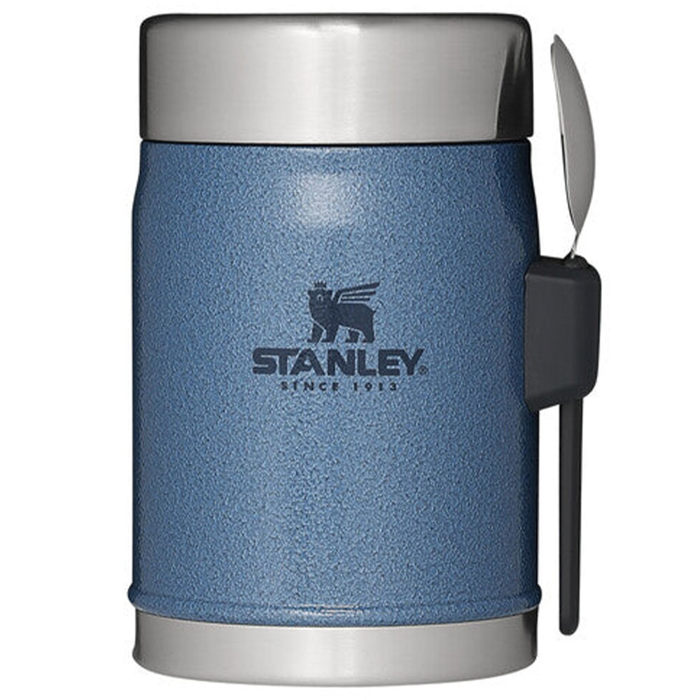STANLEY 0.4L Classic Food Jar - Hammertone Lake/Mavi Kaşıklı Yemek Termosu