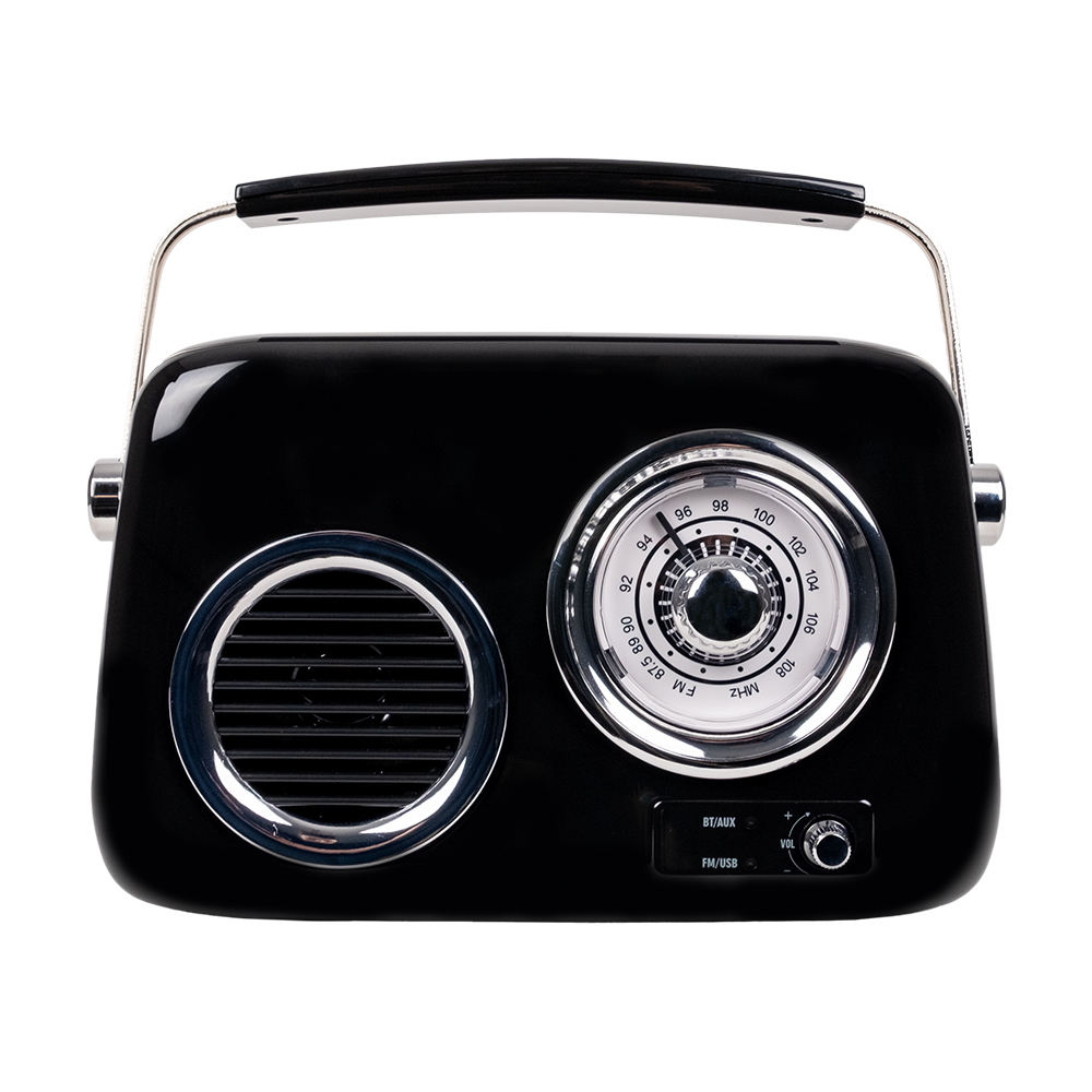 KOZMOS FB-R302-BK Siyah Retro Radyo ve Bluetooth Hoparlör