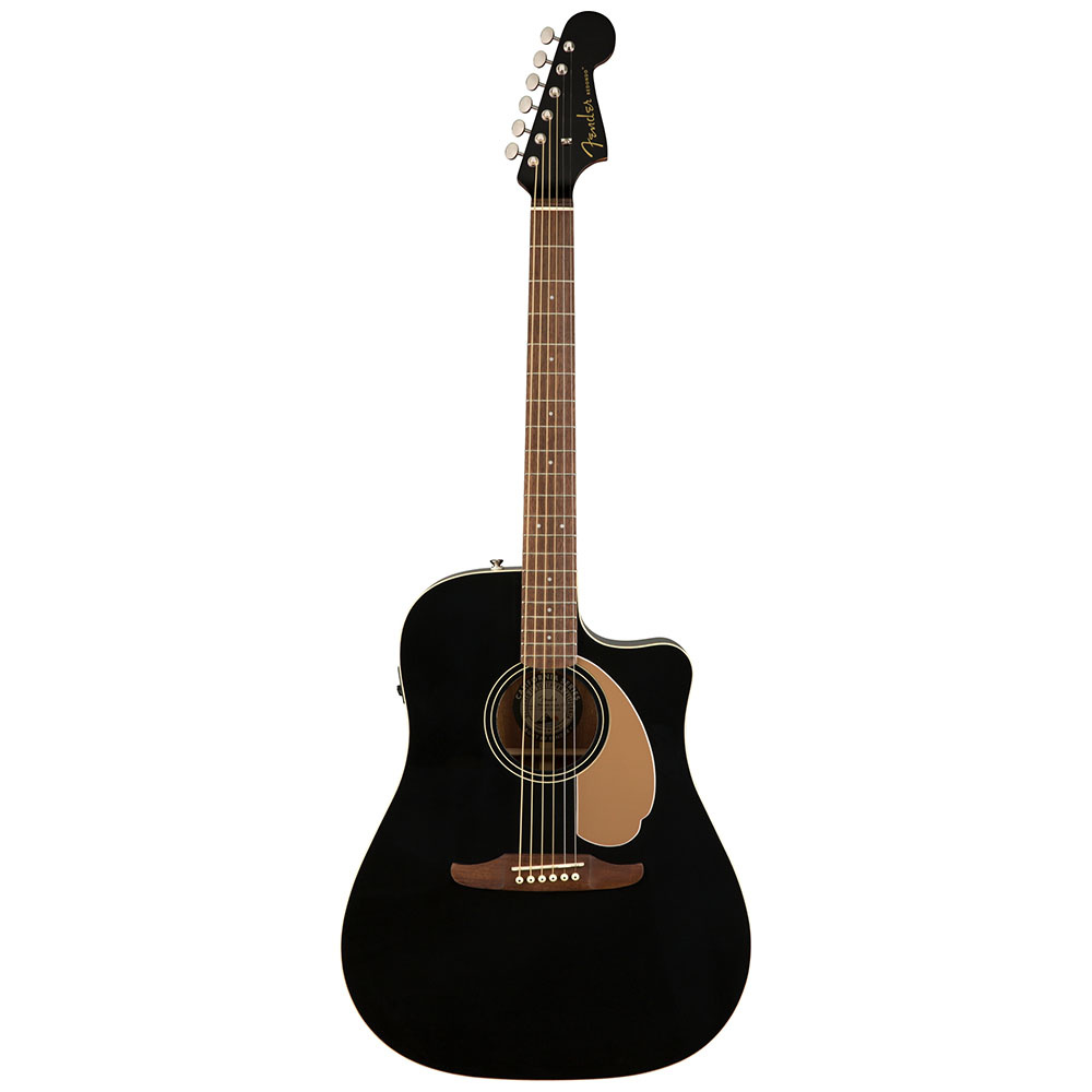 Fender Redondo Player Ceviz Klavye Jetty Black Elektro Akustik Gitar