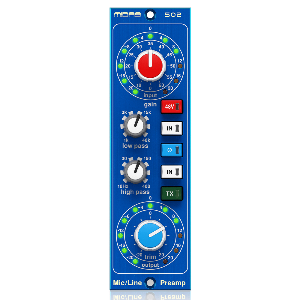 MIDAS MICROPHONE PREAMPLIFIER 502 V2 500 Serisi Mikrofon Preamfisi