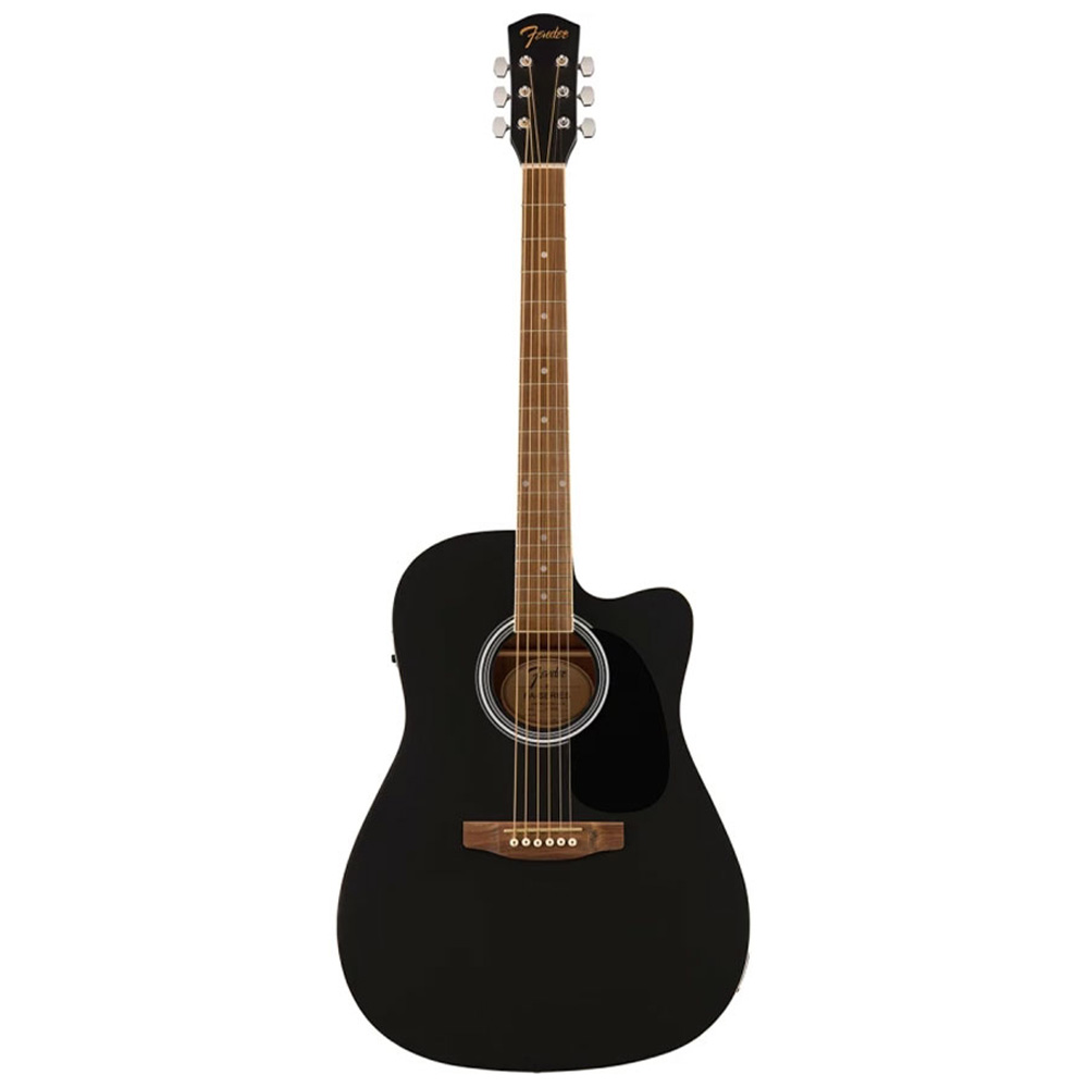 Fender FA-25CE Dreadnought Ceviz Klavye Siyah Elektro Akustik Gitar