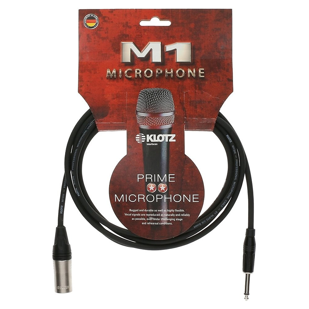 Klotz M1 MY206 TS x Male XLR Klotz Uçlu Siyah 10mt Kablo