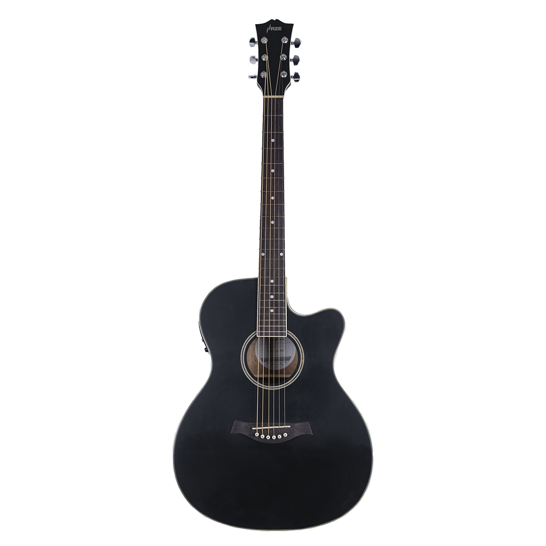 HAZE F-560CEQMBK Siyah Elektro Akustik Gitar
