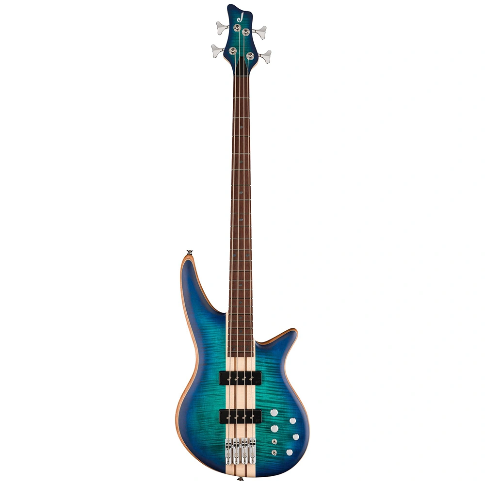 Jackson Pro Spectra Bass SBFM IV Caramelized Jatoba Klavye Transparent Chlorine Burst Bas Gitar