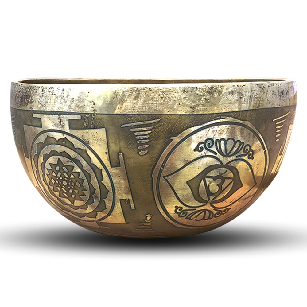 YOGIXO El Yapımı İşlemeli Tibet Kasesi 17 cm
