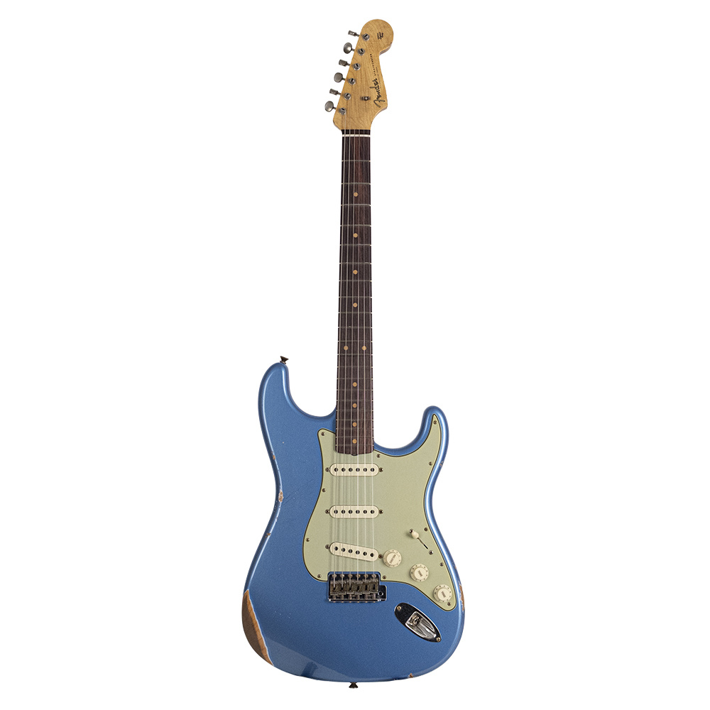Fender Custom Shop 1962 Stratocaster Relic Gülağacı Klavye Aged Lake Placid Blue Elektro Gitar