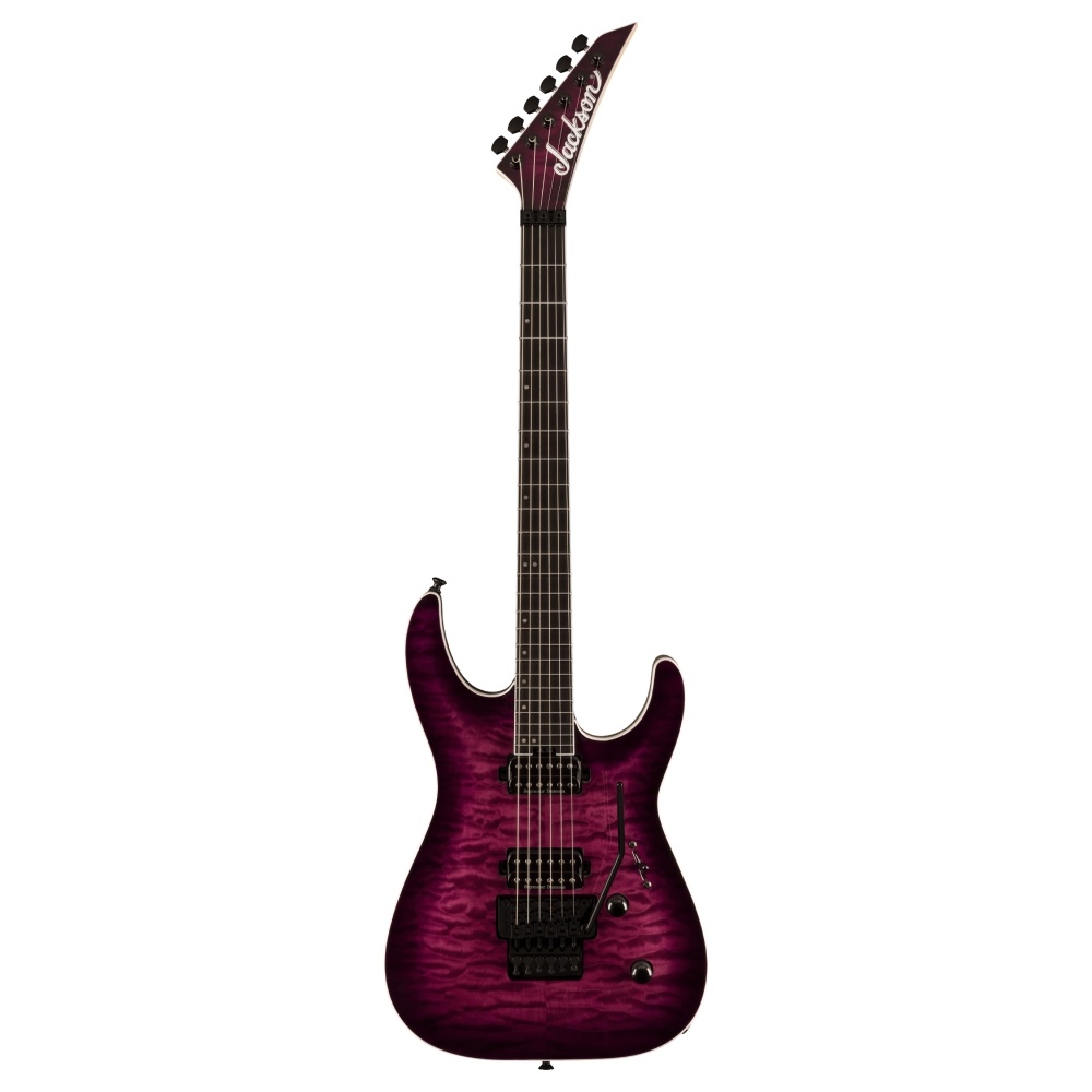 Jackson Pro Plus Serisi Dinky DKAQ Abanoz Klavye Transparent Purple Burst Elektro Gitar