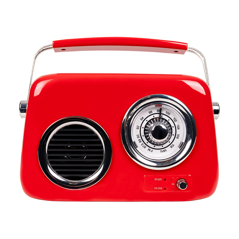 KOZMOS FB-R302-RD Kırmızı Retro Radyo ve Bluetooth Hoparlör