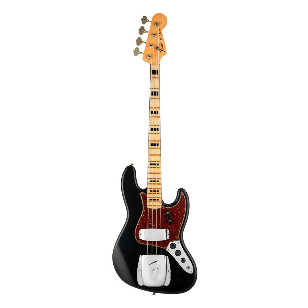 Fender Custom Shop 1968 Jazz Bass Journeyman Relic Aged Black Bas Gitar