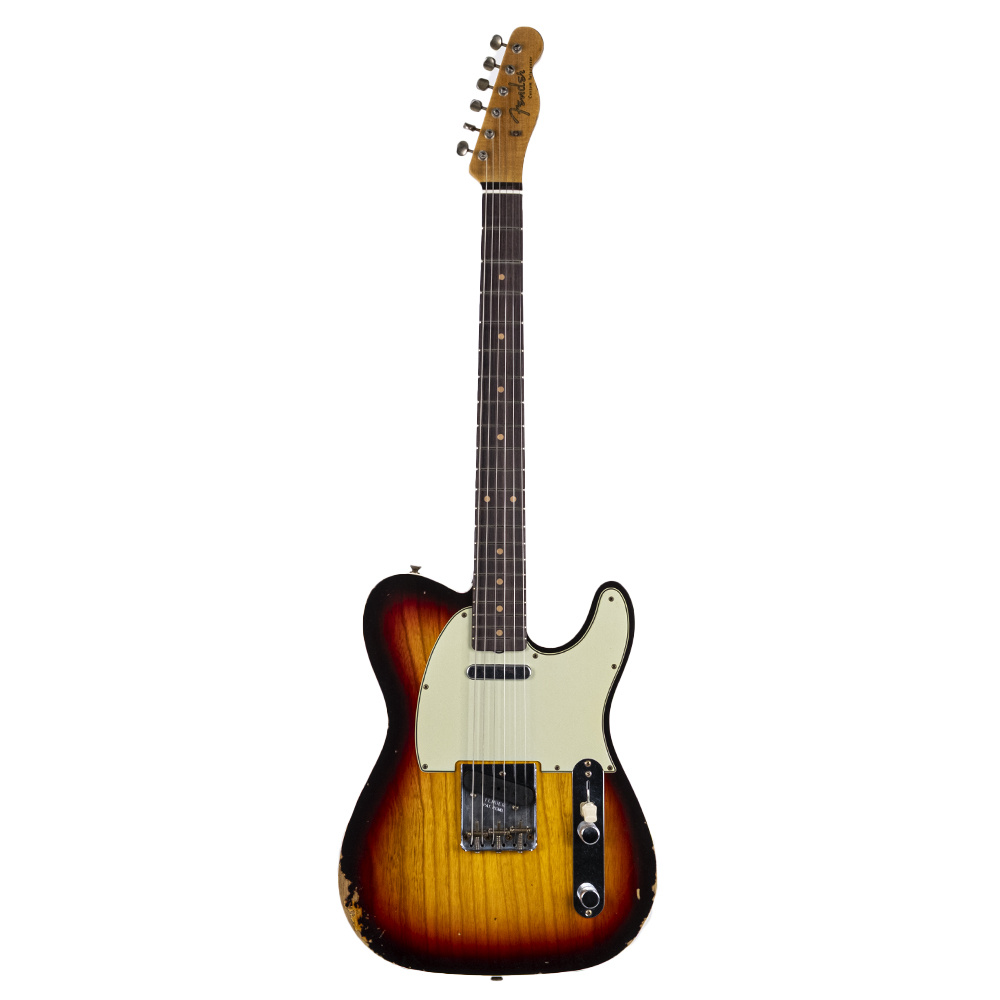 Fender Custom Shop Limited Edition 1960 Telecaster Custom Relic Gülağacı Klavye Chocolate 3 Ton Sunburst Elektro Gitar