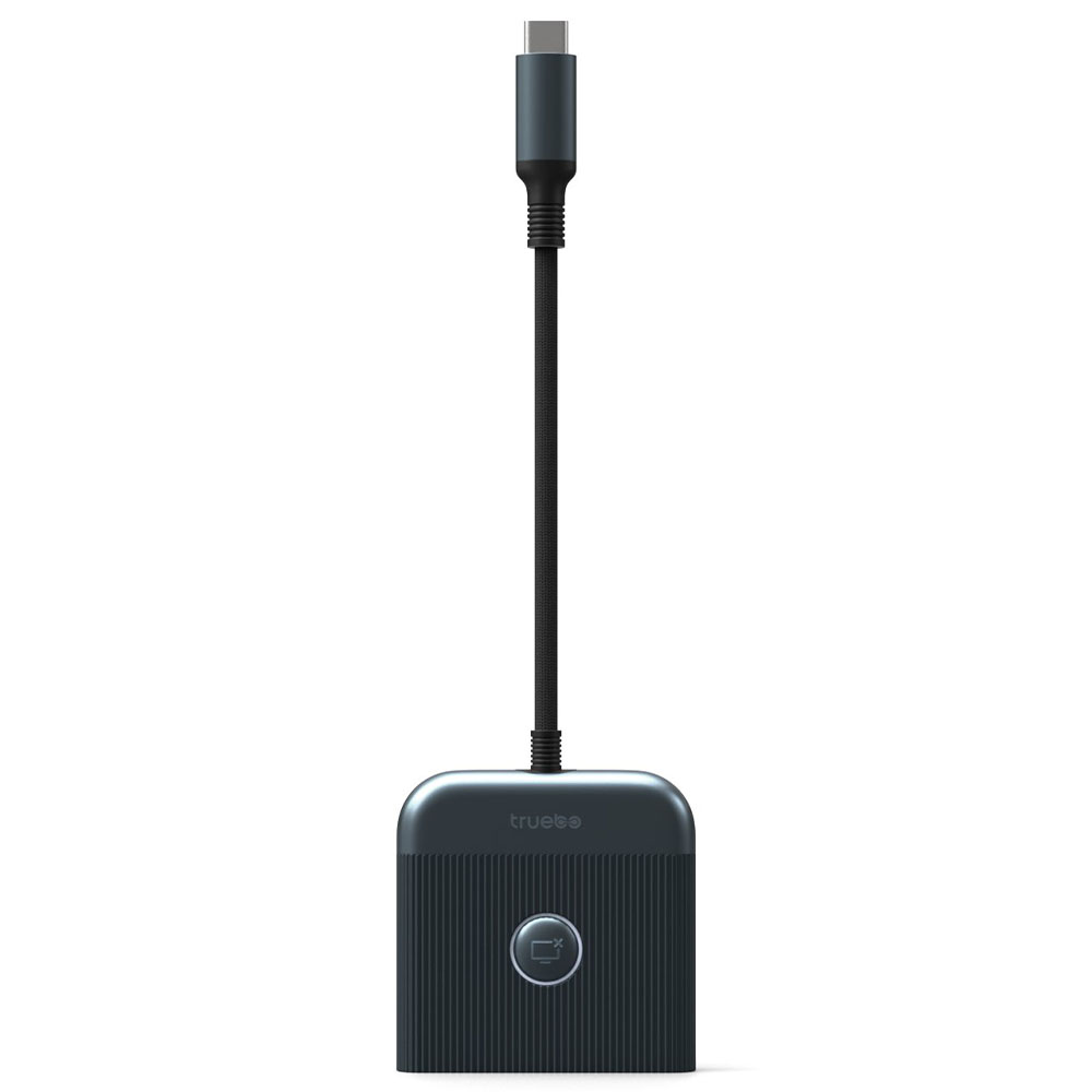 TRUEBO ButtonConnect 3in1 Aç/Kapa Tuşu HDMI Hub - Gri