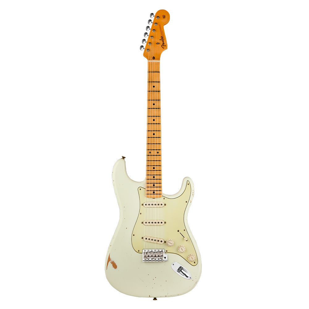 Fender Custom Shop Masterbuilt Greg Fessler 1959 Stratocaster Journeyman Relic Olympic White Elektro Gitar
