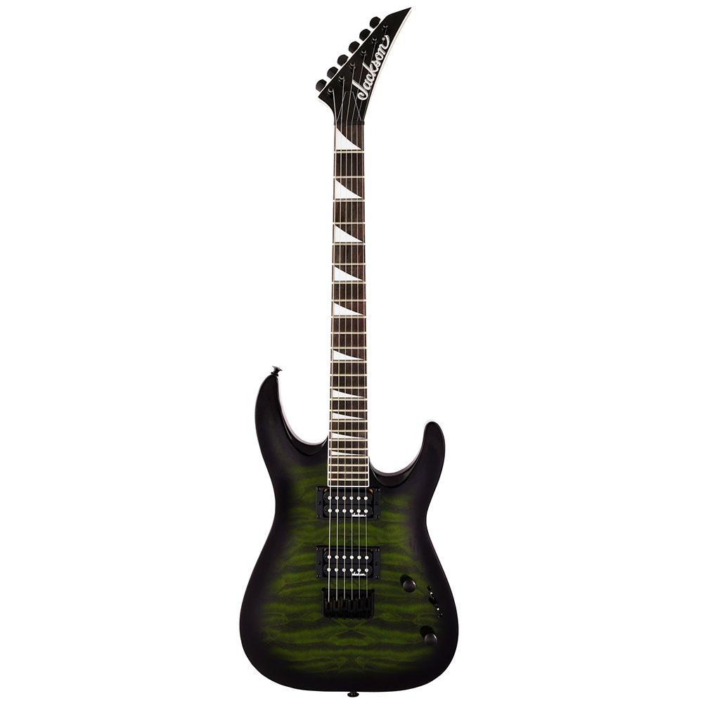 Jackson JS32Q Dinky Arch Top DKA Sabit Köprü Amaranth Klavye Green Burst Elektro Gitar
