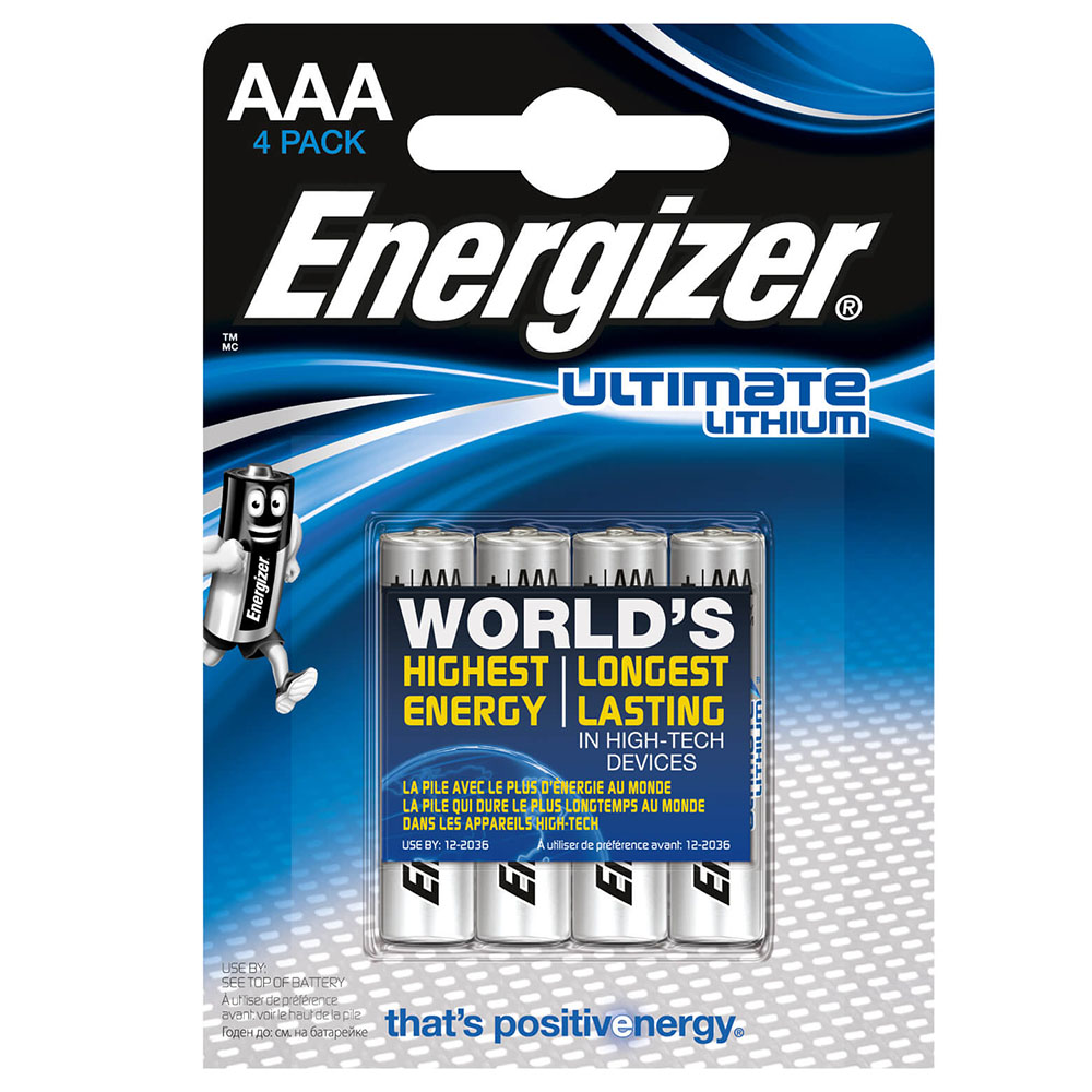 Energizer Ultimate Lith AAA BP4 Pil