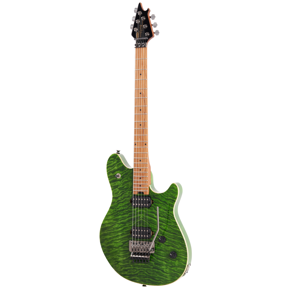 EVH Wolfgang WG Standard QM Baked Akçaağaç Klavye Transparent Green Elektro Gitar