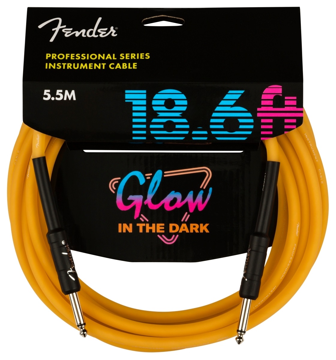 Fender Professional Glow in the Dark Cable 5.5 Metre Turuncu Kablo