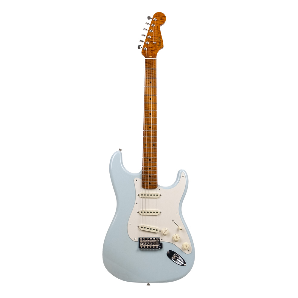 Fender Custom Shop 2023 Limited Edition Roasted 50s Stratocaster DLX Closet Classic Akçaağaç Klavye Faded Aged Sonic Blue Elektro Gitar
