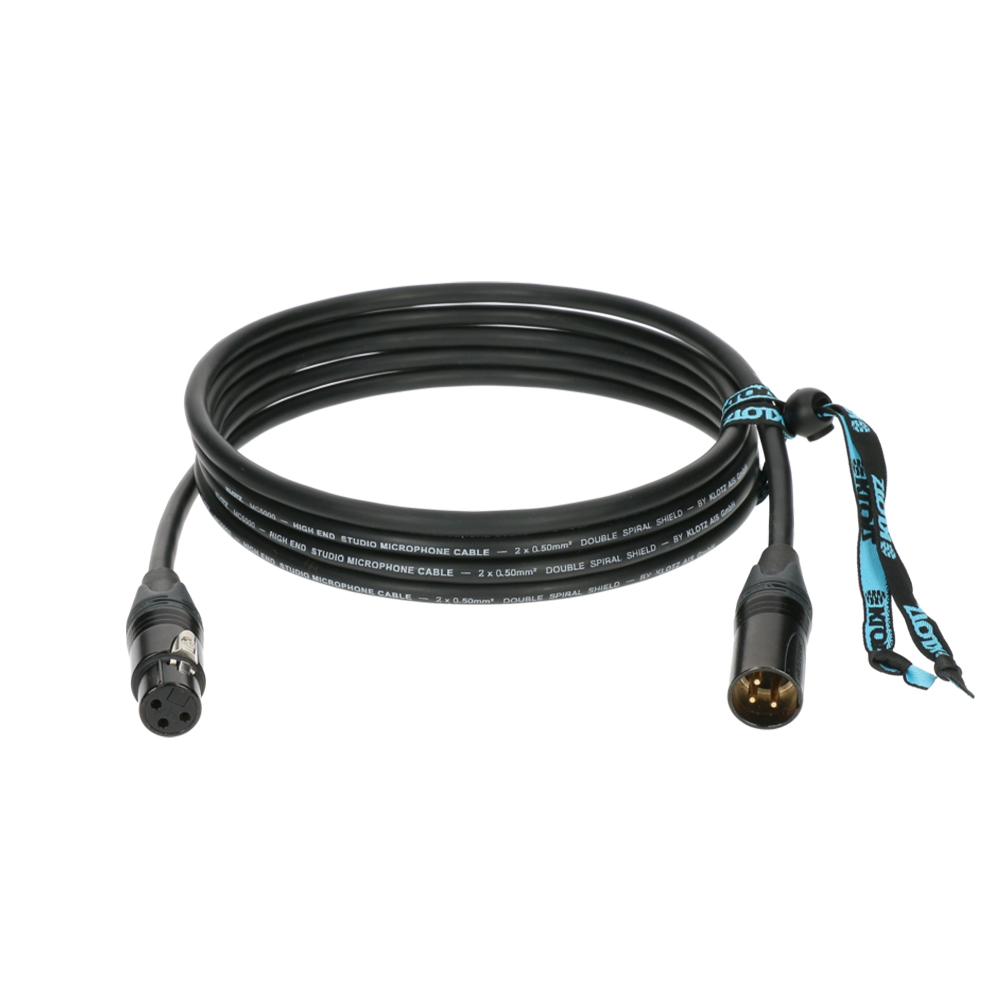 Klotz M5 MC5000 XLR NEUTRIK Altın Uçlu Siyah 1.5mt Mikrofon Kablosu