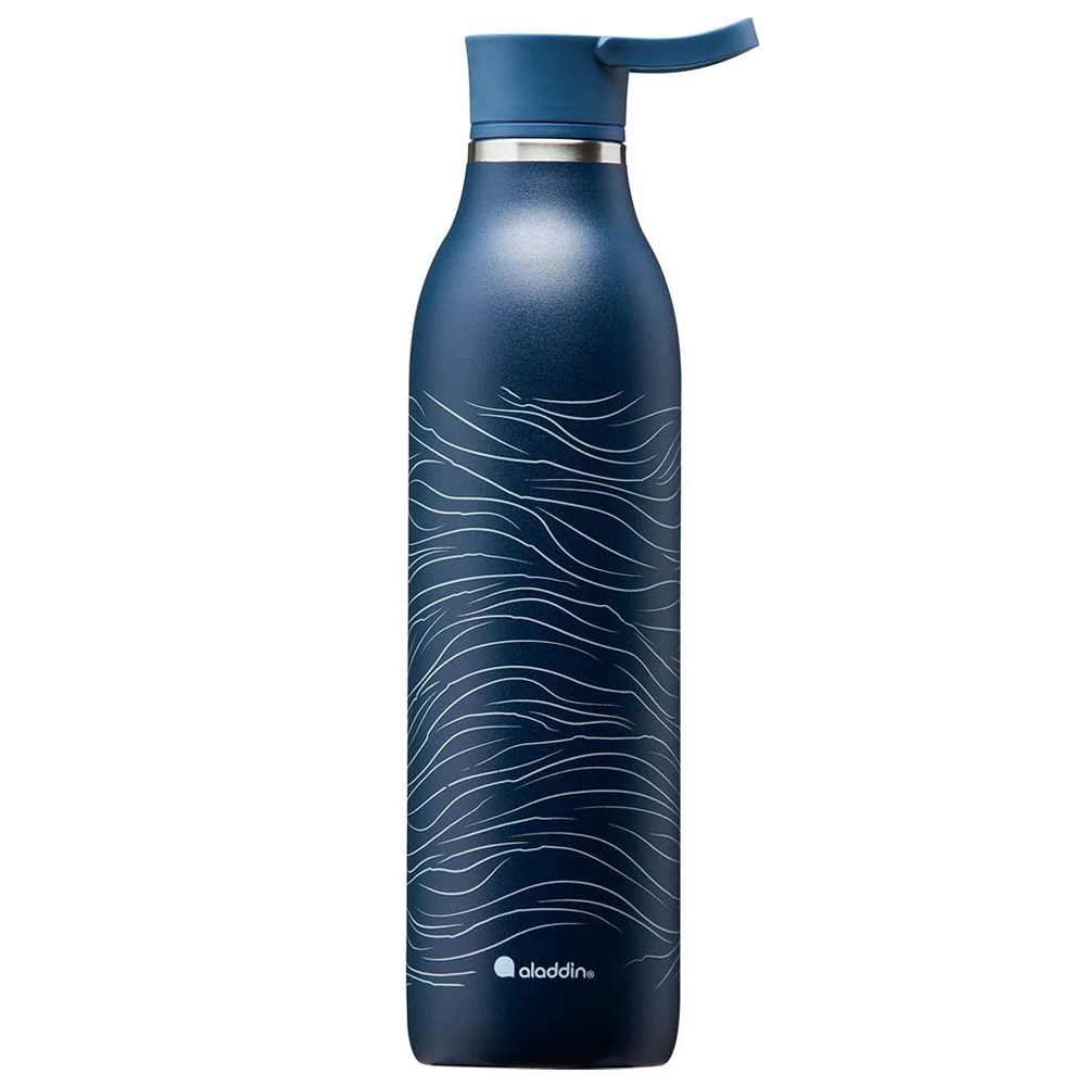 ALADDIN 0.6L CityLoop Thermavac™ eCycle Stainless Steel - Çelik Su Termosu - Deep Navy Wave Print