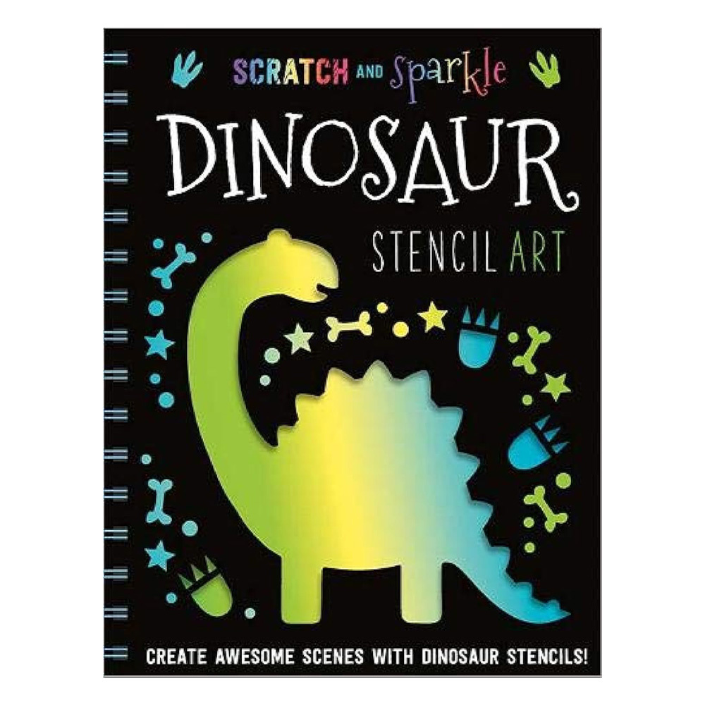 MBI - Scratch and Sparkle Dinosaur Stencil Art