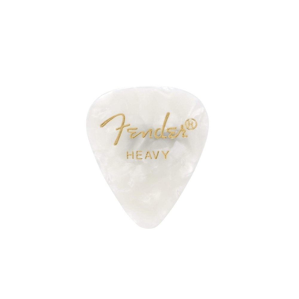 Fender Premium Celluloid 351 Shape Heavy White Moto 12-Adet Pena