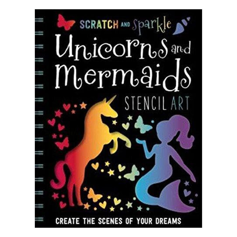 MBI - Scratch and Sparkle Unicorns and Mermaids Stencil Art