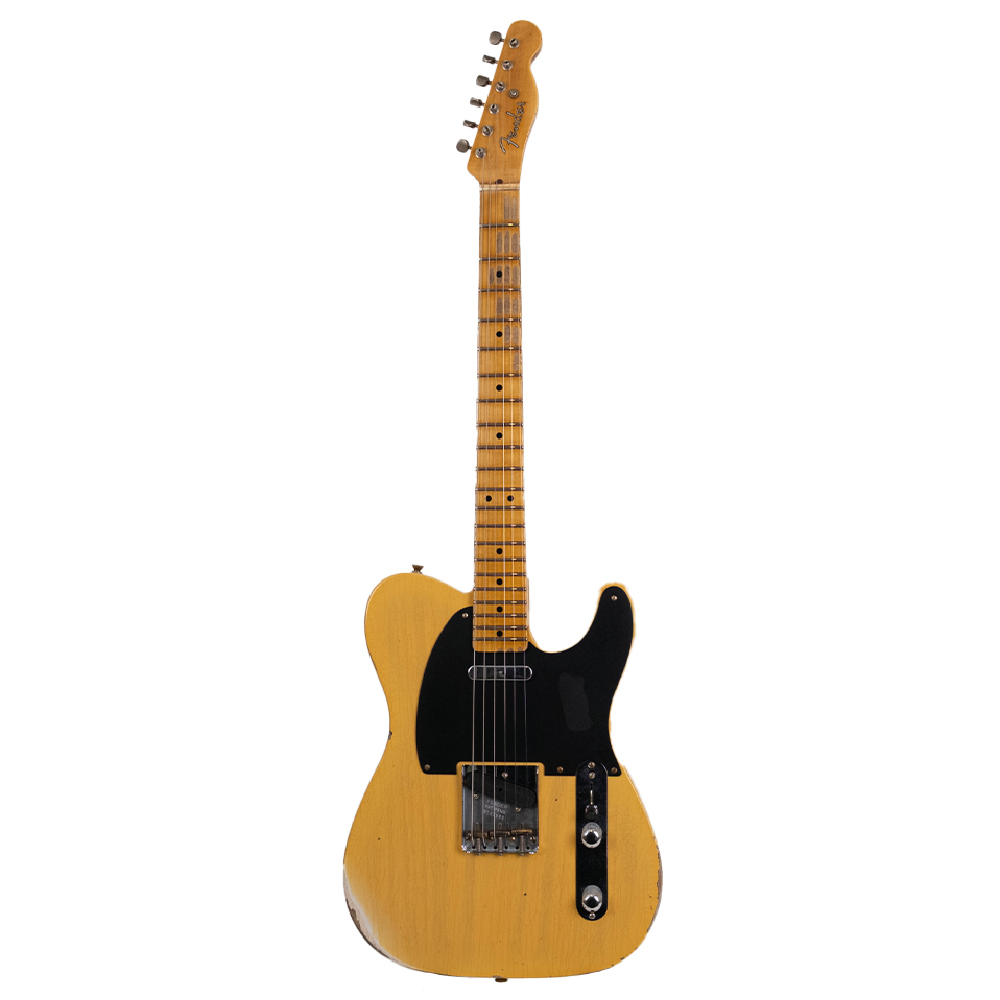 Fender Custom Shop 1951 Nocaster Relic Akçaağaç Klavye Faded Aged Nocaster Blonde Elektro Gitar