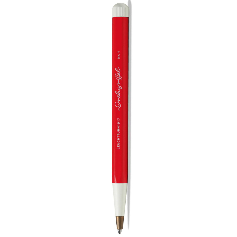 LEUCHTTURM Drehgriffel Nr. 1, Siyah Mürekkepli Jel Kalem, Kırmızı