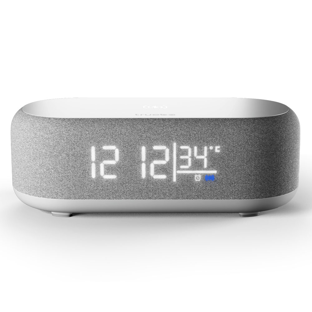 TRUEBO TimeCharger Hoparlör Şarjlı Işıklı Alarm Saat - Gri