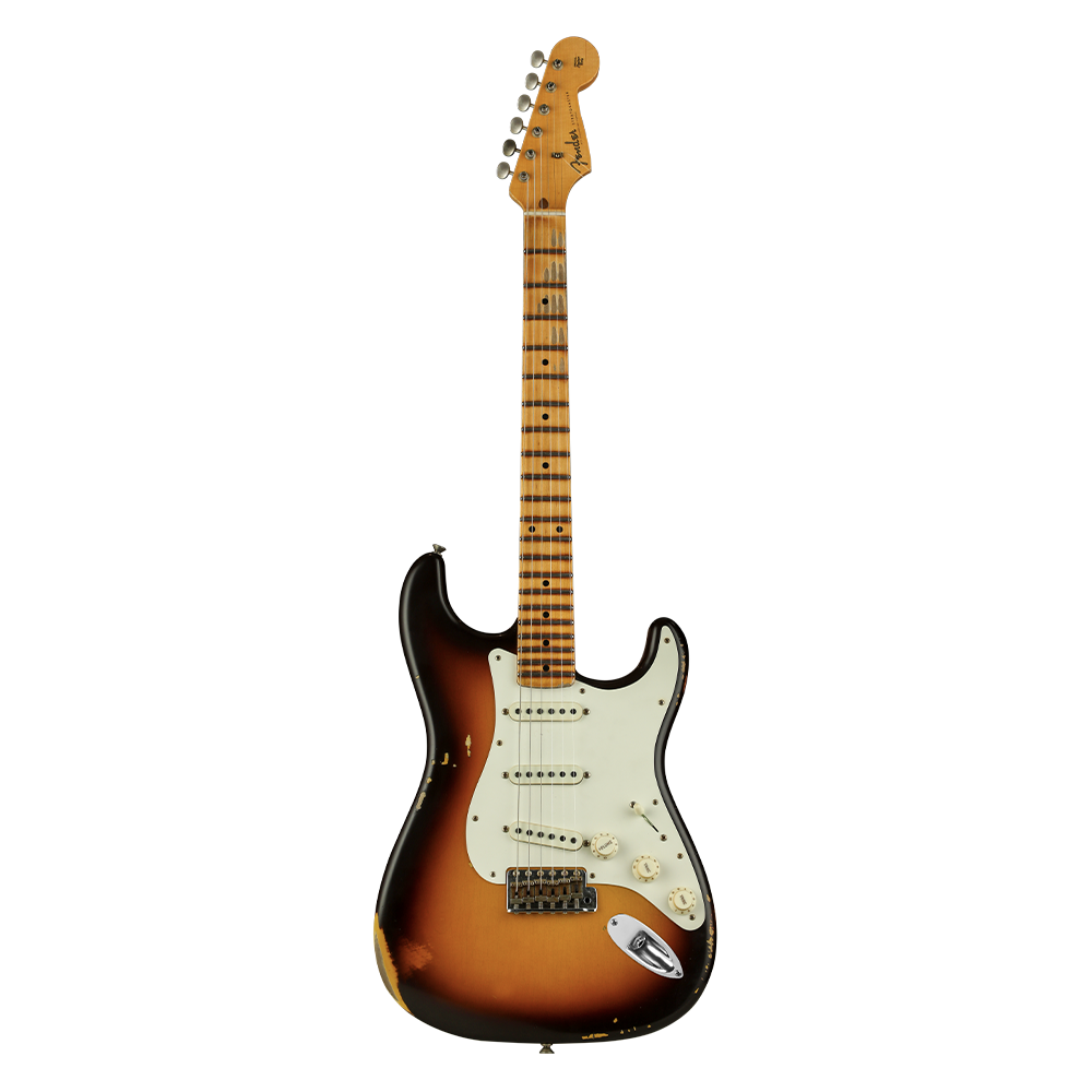 Fender Custom Shop LTD Fat 50's Stratocaster Relic Akçaağaç Klavye Wide Fade Chocolate 2 Color Sunburst Elektro Gitar