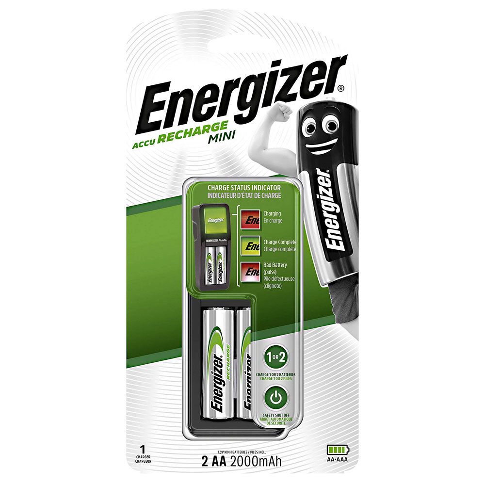 Energizer Mini Char EU BP + 2AA (2000 watt) Pil