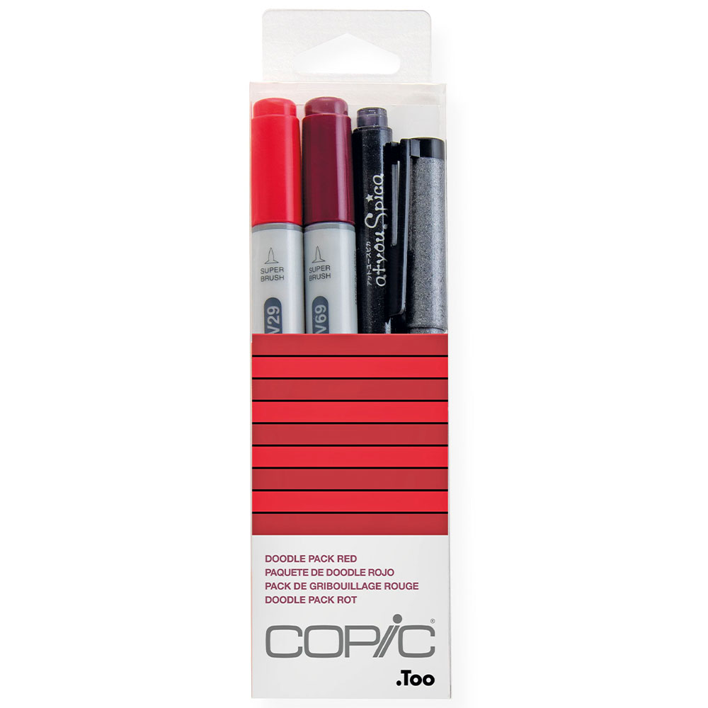 COPIC Ciao Doodle Pack Red Kalem Seti