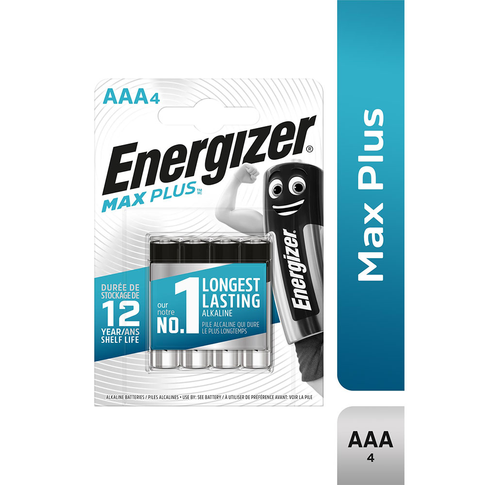 Energizer Max Plus Alkaline AAA BP4 Pil