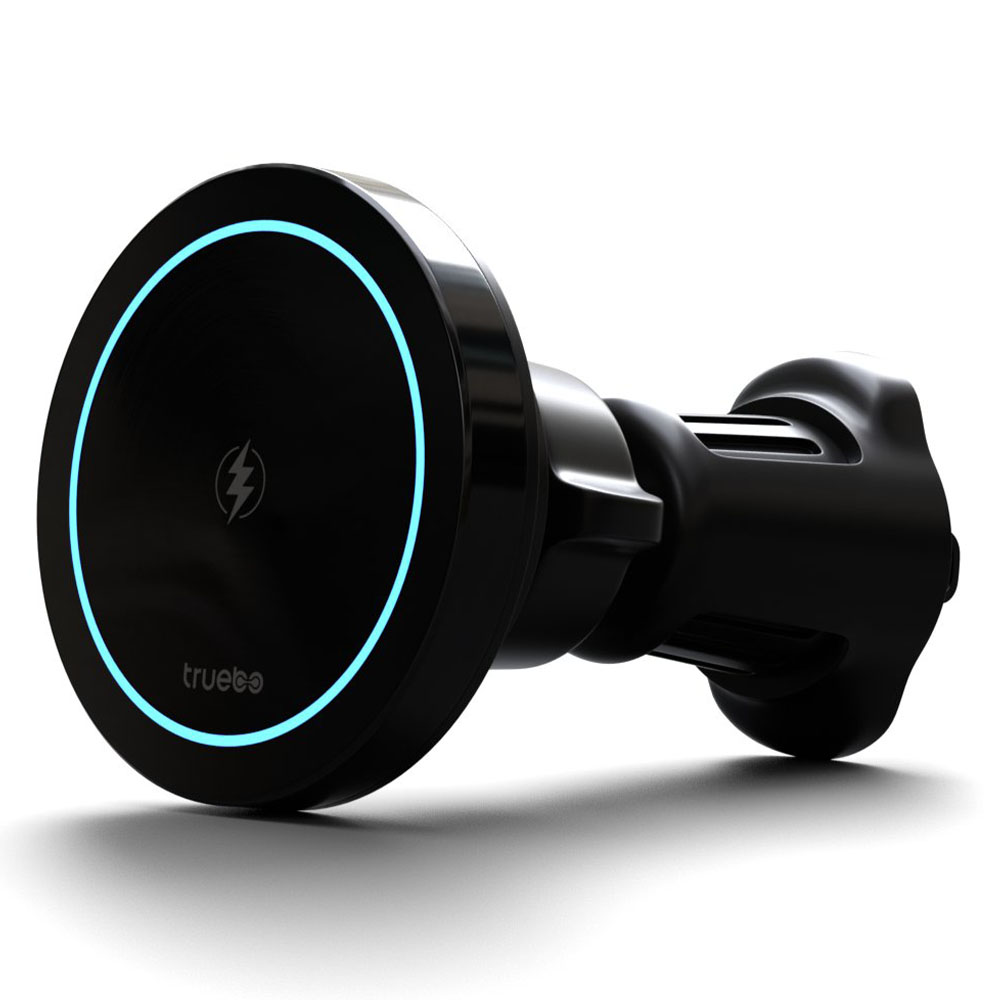 TRUEBO LightHolder Magsafe Şarjlı RGB Araç Telefon Tutucu - Siyah