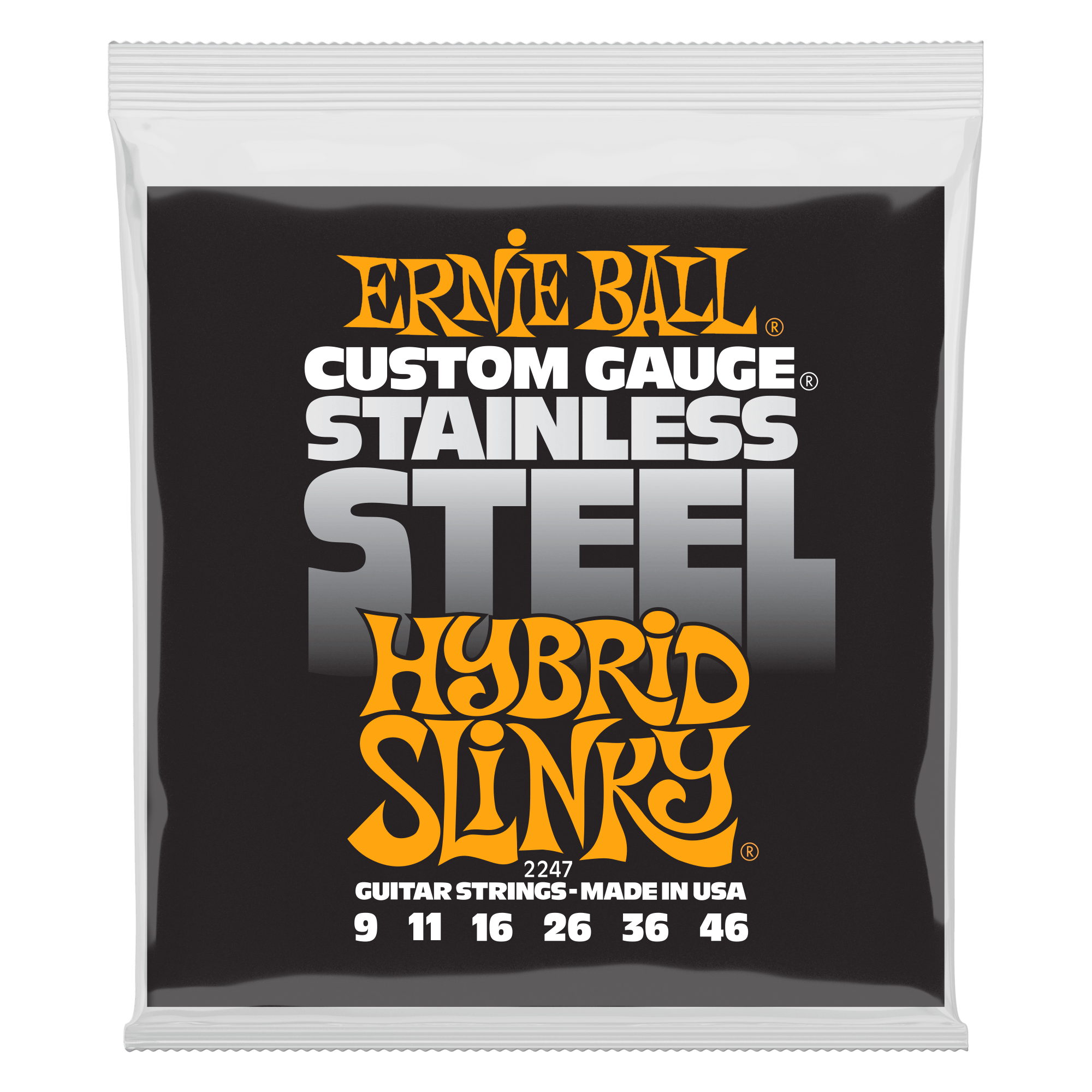 ERNIEBALL P02247 - Hybrid Slinky Paslanmaz Çelik Sargı 9-46 Elektro Gitar Teli