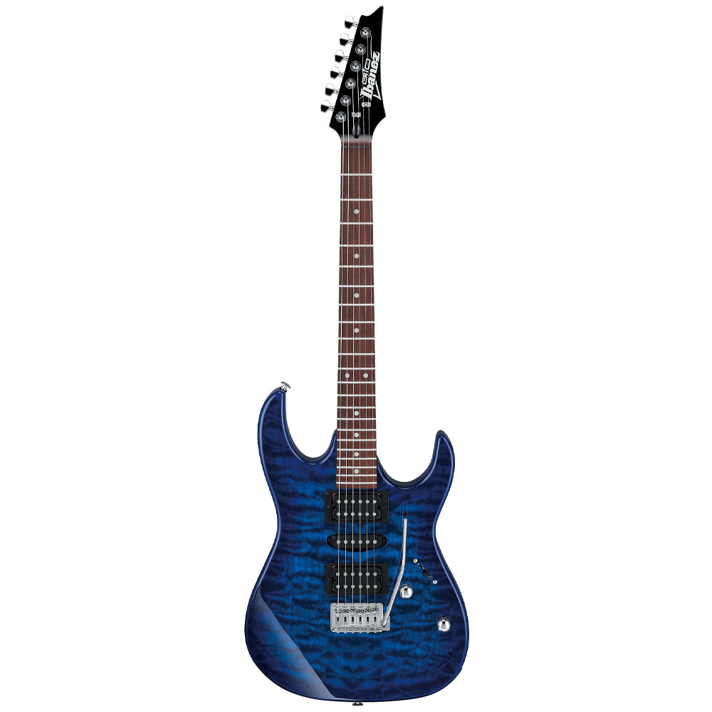 IBANEZ GRX70QA-TBB Transparent Blue Burst Elektro Gitar