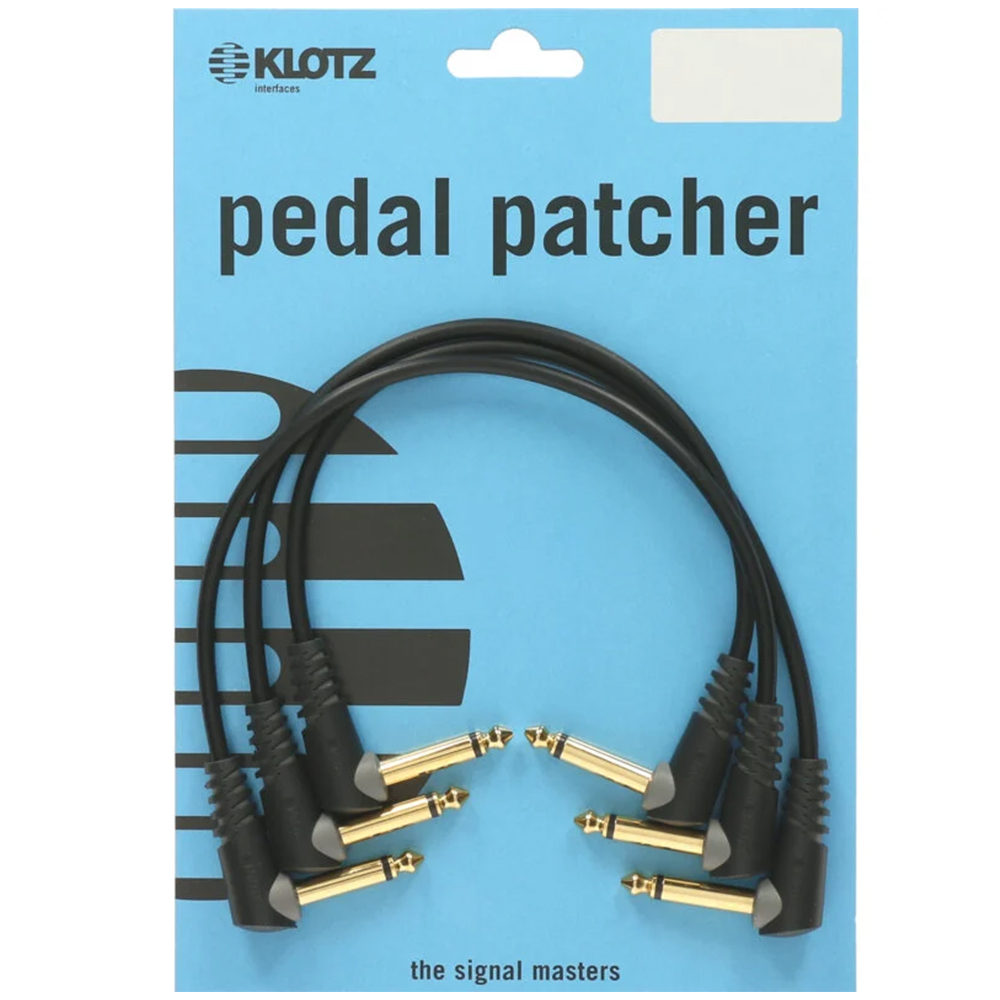 Klotz 3'lü Açılı Altın Uçlu 15cm Pedal Patch Kablosu