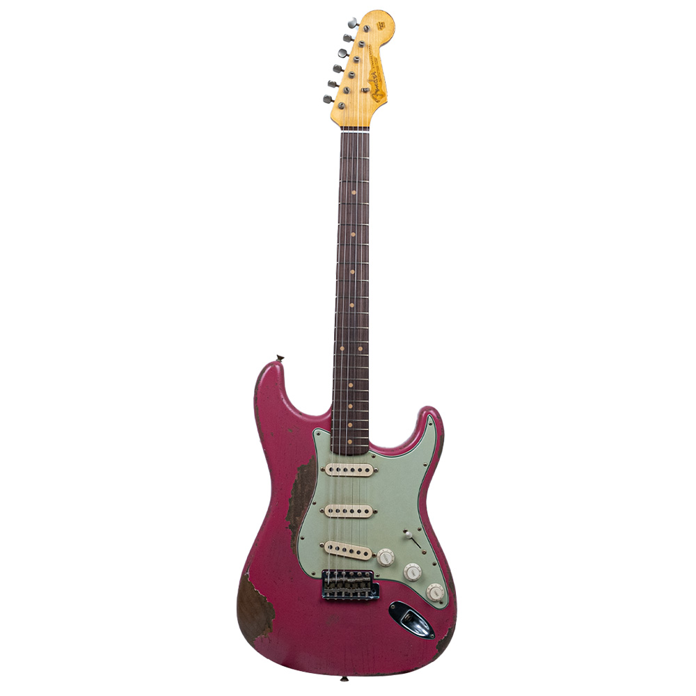Fender Custom Shop Masterbuilt Greg Fessler 1963 Stratocaster Relic Faded Dakota Red Elektro Gitar