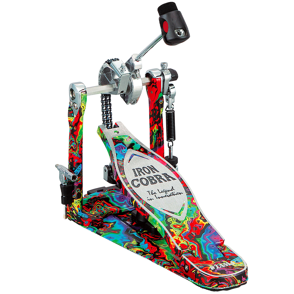 TAMA HP900RMPR 50. Yıl Limited Iron Cobra Rolling Glide Psychedelic Rainbow Single Pedal