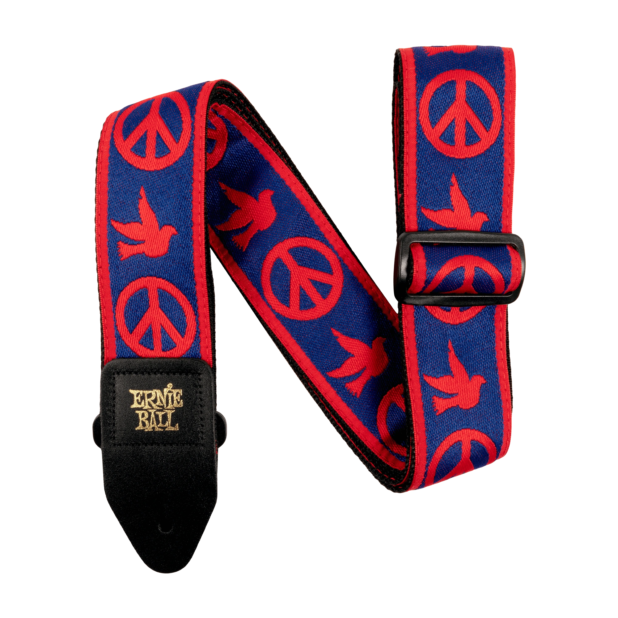 ERNIEBALL P04698 - Red & Blue Peace Love Dove Jakarlı Gitar Askısı (41