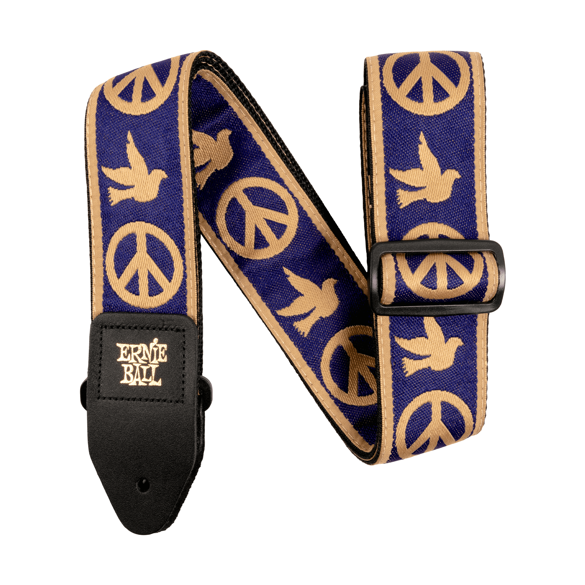 Ernie Ball P04699 / Peace Love Dove Beige-Navy Blue Strap Gitar Askısı