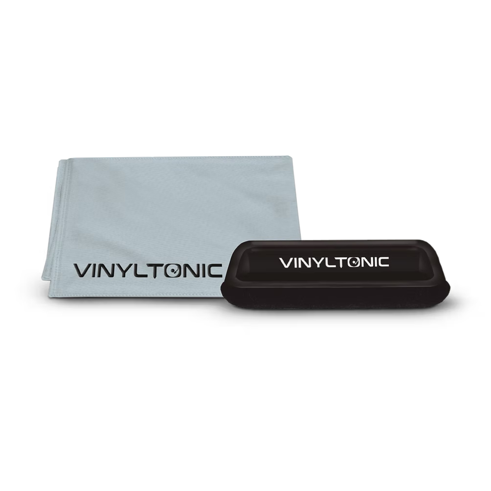 VINYL TONIC Kadife Plak Temizlik Fırçası - Mikrofiber Plak Temizlik Bezi Seti