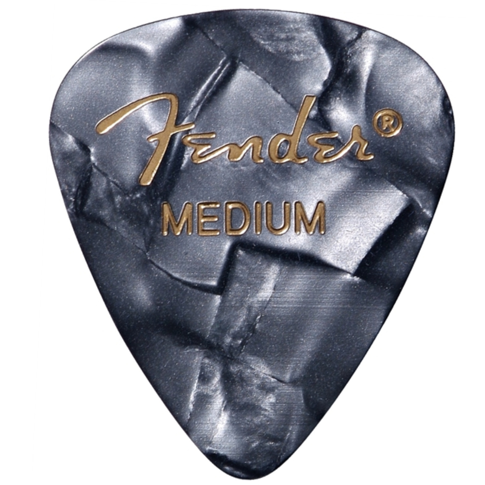 Fender 351 Shape Premium Picks Medium 12 Pack Black Moto Picks Pena
