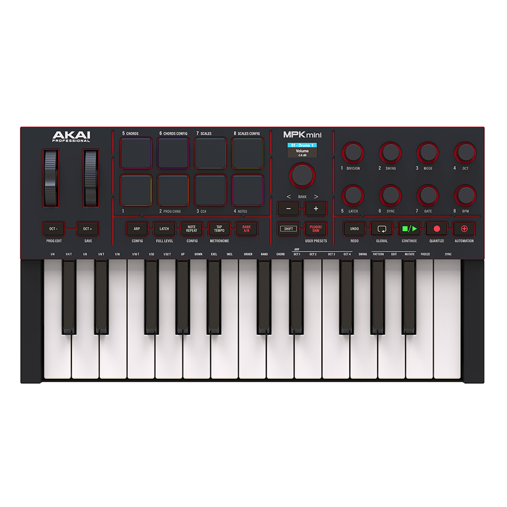 AKAI MPKMINI 4 Siyah Müzik Prodüksiyonu 25 Mini Tuş MIDI Klavye