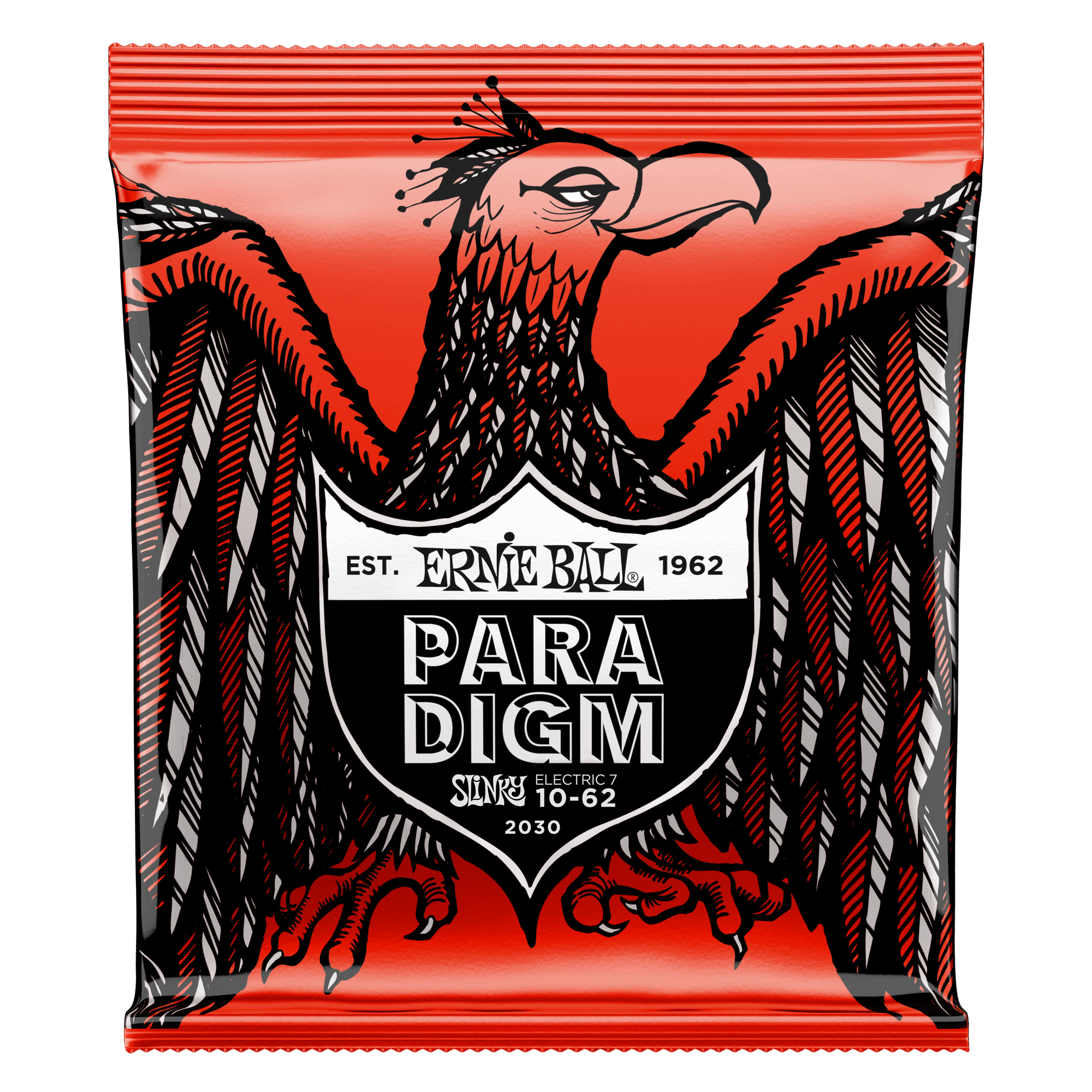 ERNIEBALL P02030 - Skinny Top Heavy Bottom Slinky Paradigm 10-62 7 Telli Elektro Gitar Teli