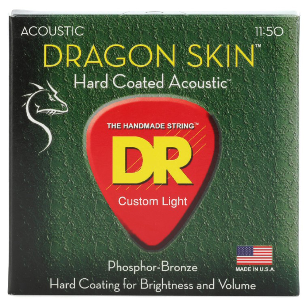 DR DSA-11 DRAGON SKIN 11-50 Lite Medium Akustik Gitar Teli