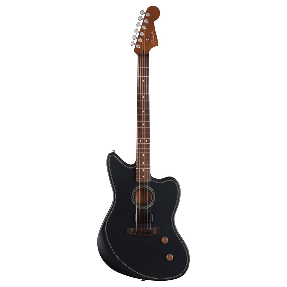 Fender Acoustasonic Standard Jazzmaster Gülağacı Klavye Black Elektro Akustik Gitar