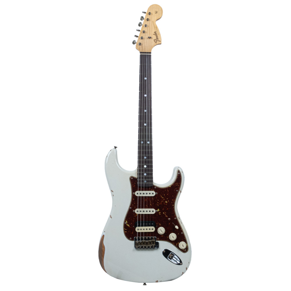 Fender Custom Shop Limited Edition 1967 Stratocaster HSS Relic Aged Olympic White Elektro Gitar